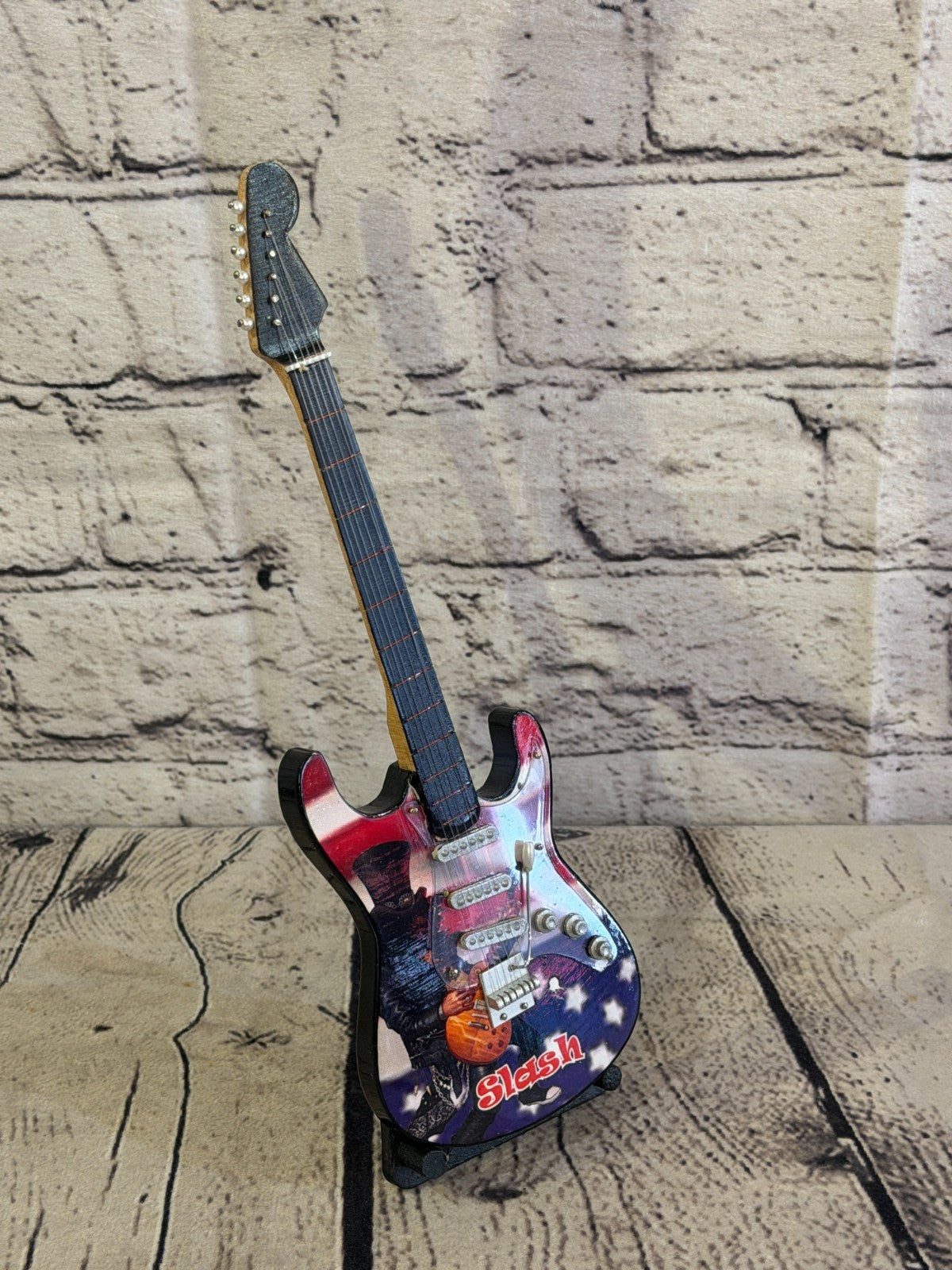 Miniature 25cm Guitar Slash ACDC Guitar on Stand Band Gift Display2
