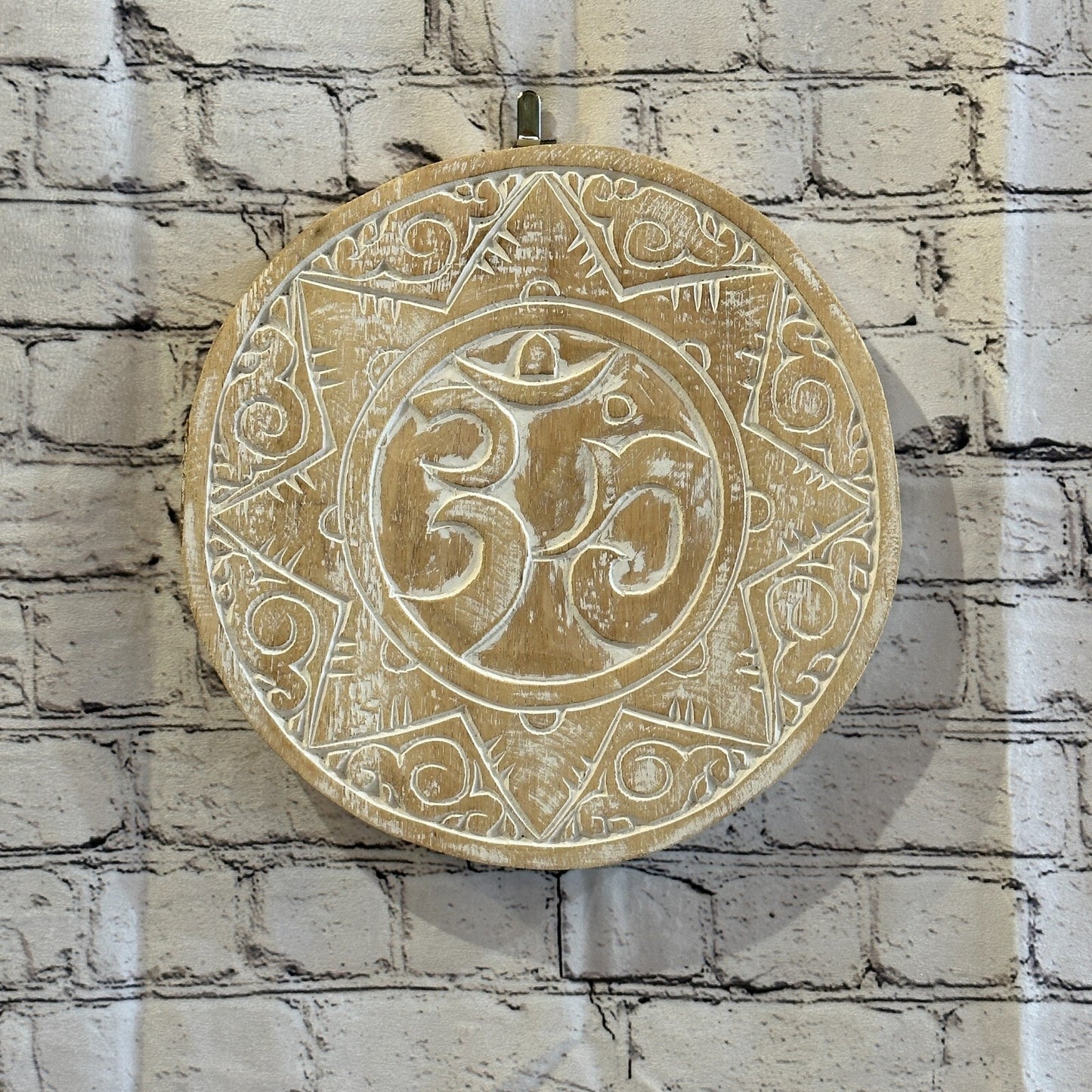 30cm Cream Style Wall Decoration Om Lucky Coin Designer Mask Wooden Handmade2