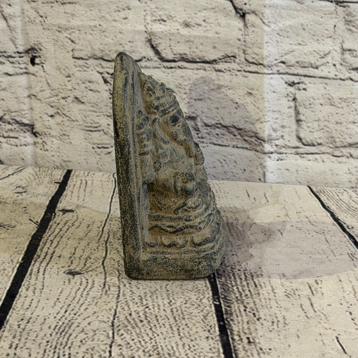 Small Ganahsa Stone Garden 15cm x 7cm Ornament Outdoor Indoor Statue Hindu3