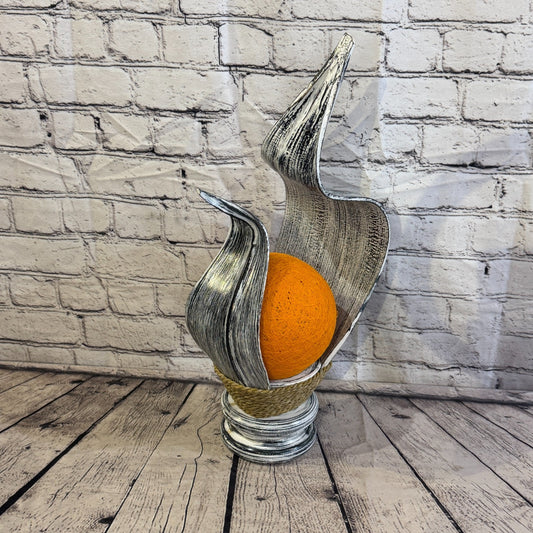 Orange Light Silver Natural 50cm Tall Leaf Lamp Twist LED UK Mains Plug Desig 100