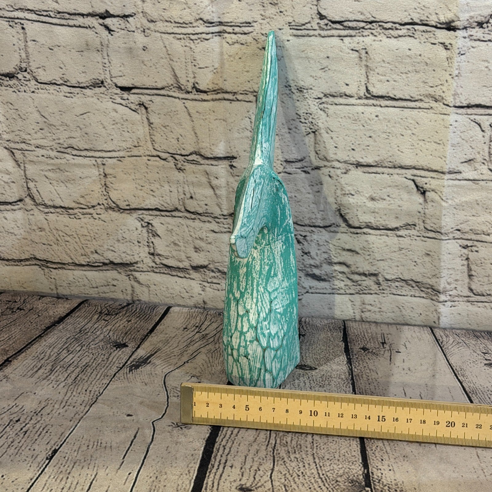 25cm x 25cm Whale Tail Green Fish Wood Coastal Ocean Bathroom Decoration7