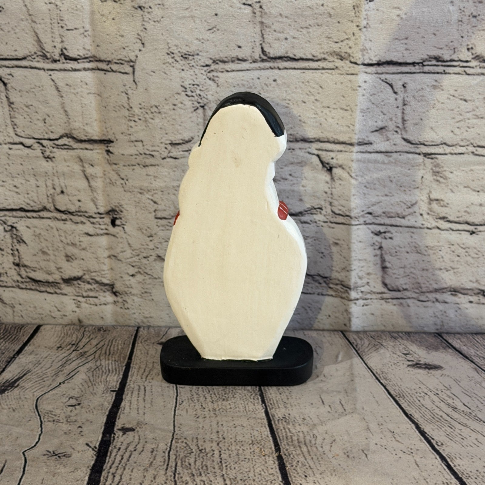 20cm x 10cm Black Flat Top Hat Snowman Handcrafted Wood Xmas Christmas Ornament4