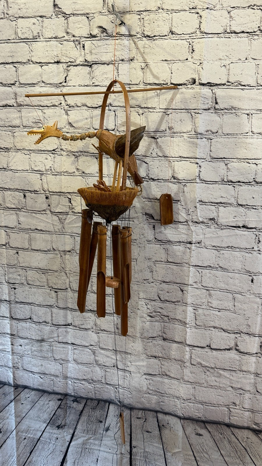 Dragon Nest With Chimes Bamboo Windchime 60cm Garden Gift Summer Handmade Chimes2