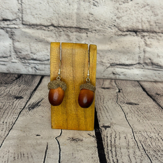 Acorn Plastic Novelty Party Dangle Drop Earrings Handmade UK Jewellery0