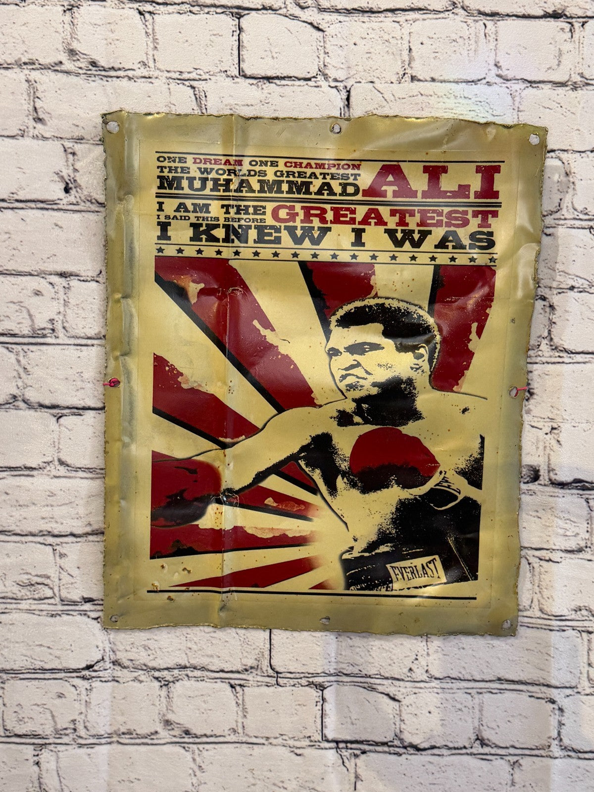Muhammad Ali Boxing Poster Advert Wall Plaque 42cm x 36cm Vintage Retro Tin Sign2