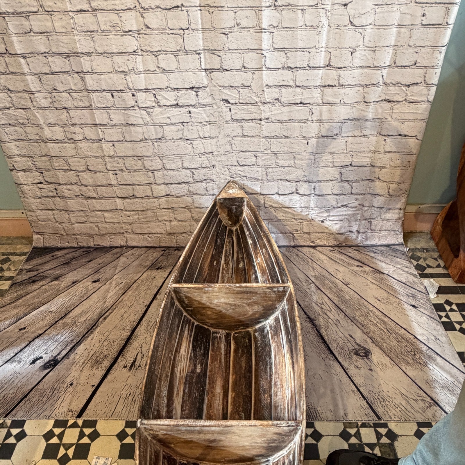 120cm x 30cm x 25cm Boat Shelf Wooden Cabinet Living Hall Storage Furniture3