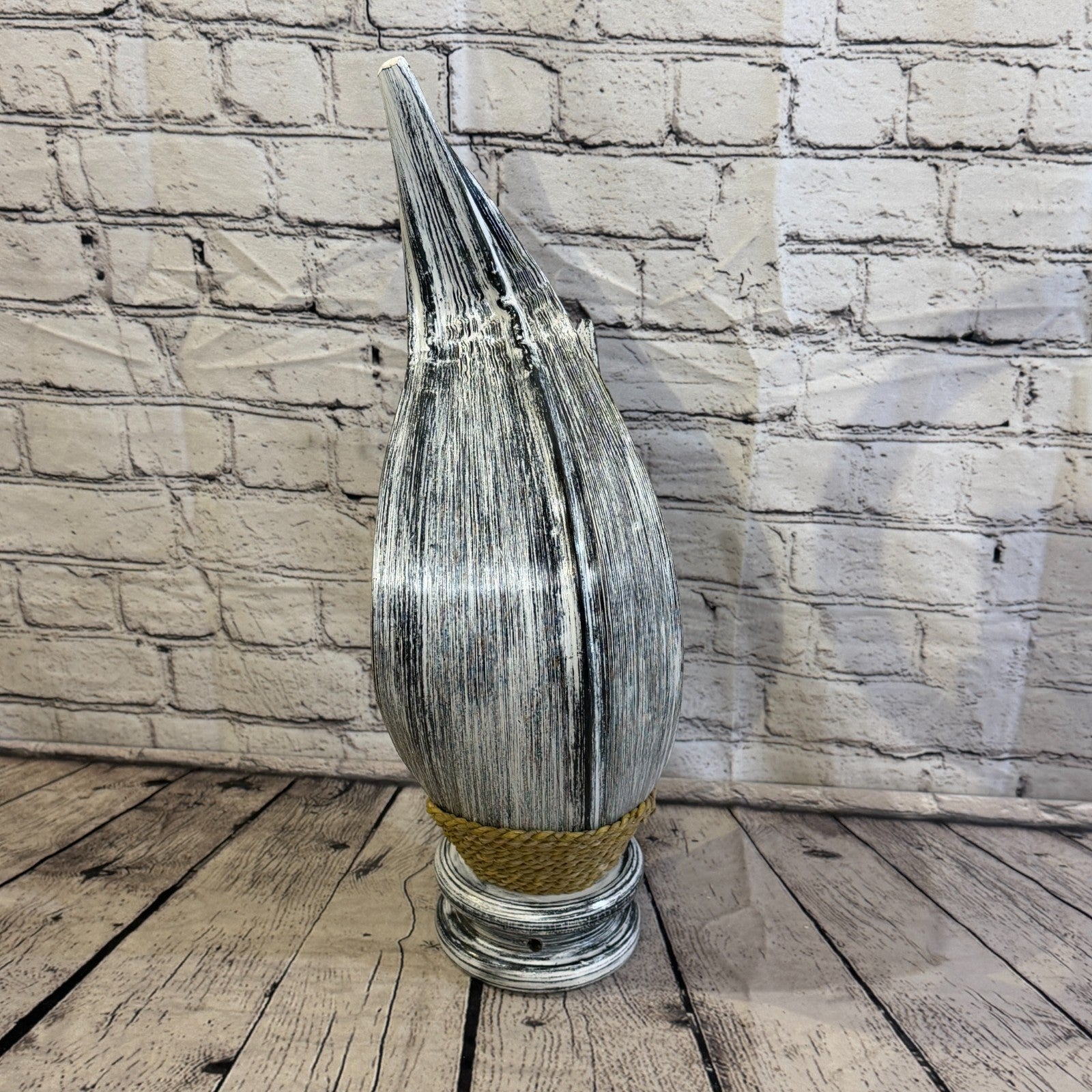 Orange Light Silver Natural 50cm Tall Leaf Lamp Twist LED UK Mains Plug Desig 104