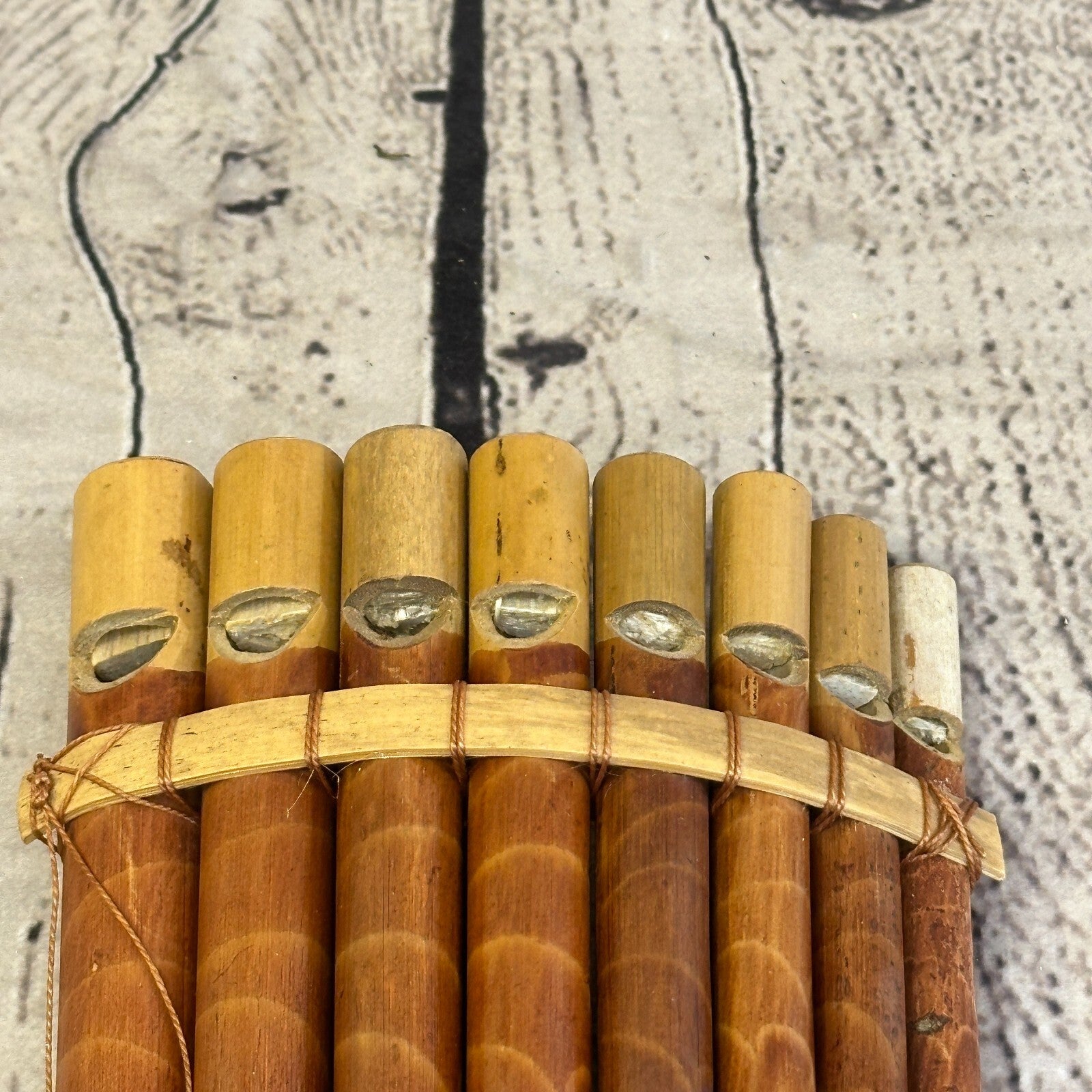 20cm 8 Pipe Pan Pipes With Reeds Bambo Flutes Hand Made Fair Trade PanPipes4