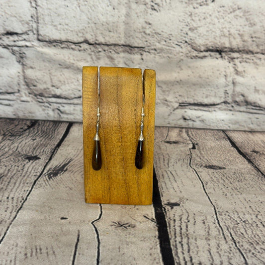 Tiger Eye Tear Drop Solid Stone 925 Silver Dangle Drop Earrings Jewellery0