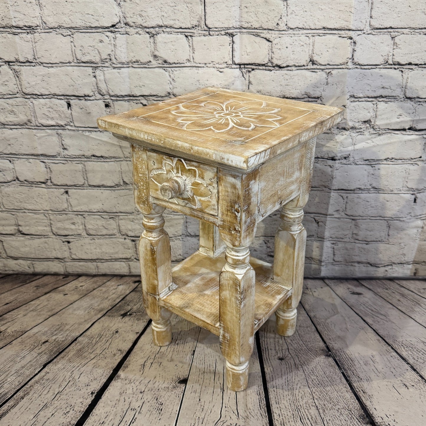 40cm x 27cm White Table  Wooden Side Cabinet Living Hallway Storage Furniture0