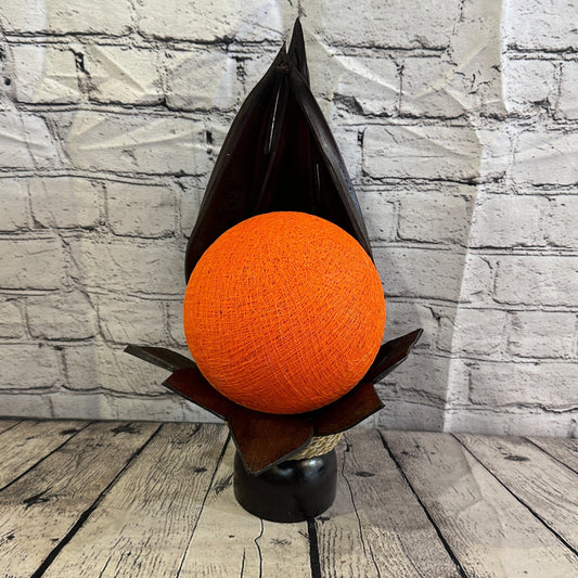 Orange Brown Leaf Natural 40cm Tall Leaf Lamp Twist LED UK Mains Plug Design 90