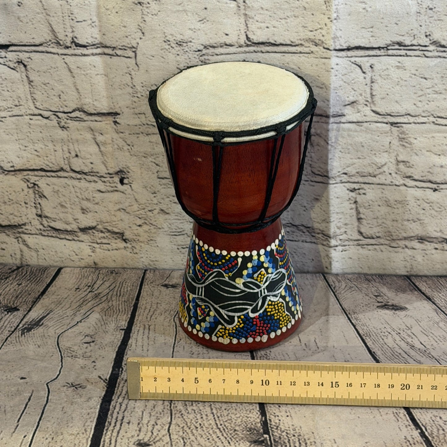 20cm Painted Djembe Drums Musical Instrument Hand Made Fair Trade Dot Painted4