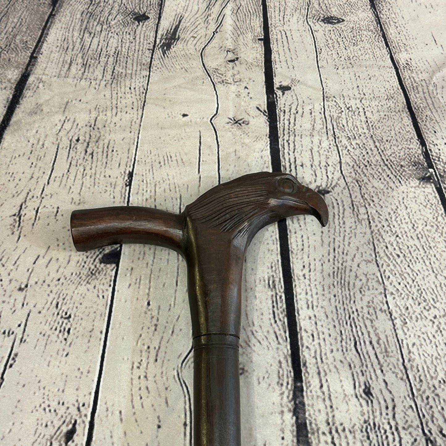 Eagle Head 90cm Tribal African Walking Stick Cane Hand Carved Dark Wood6