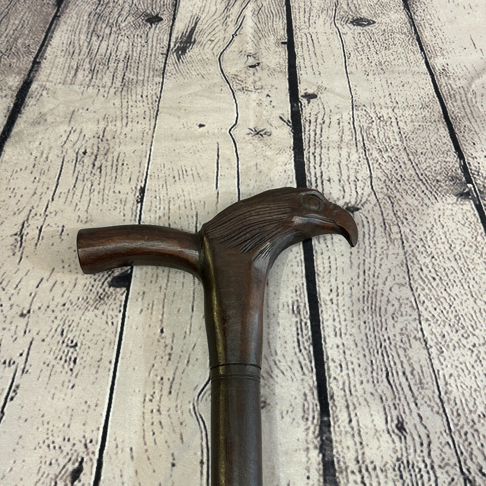 Eagle Head 90cm Tribal African Walking Stick Cane Hand Carved Dark Wood6