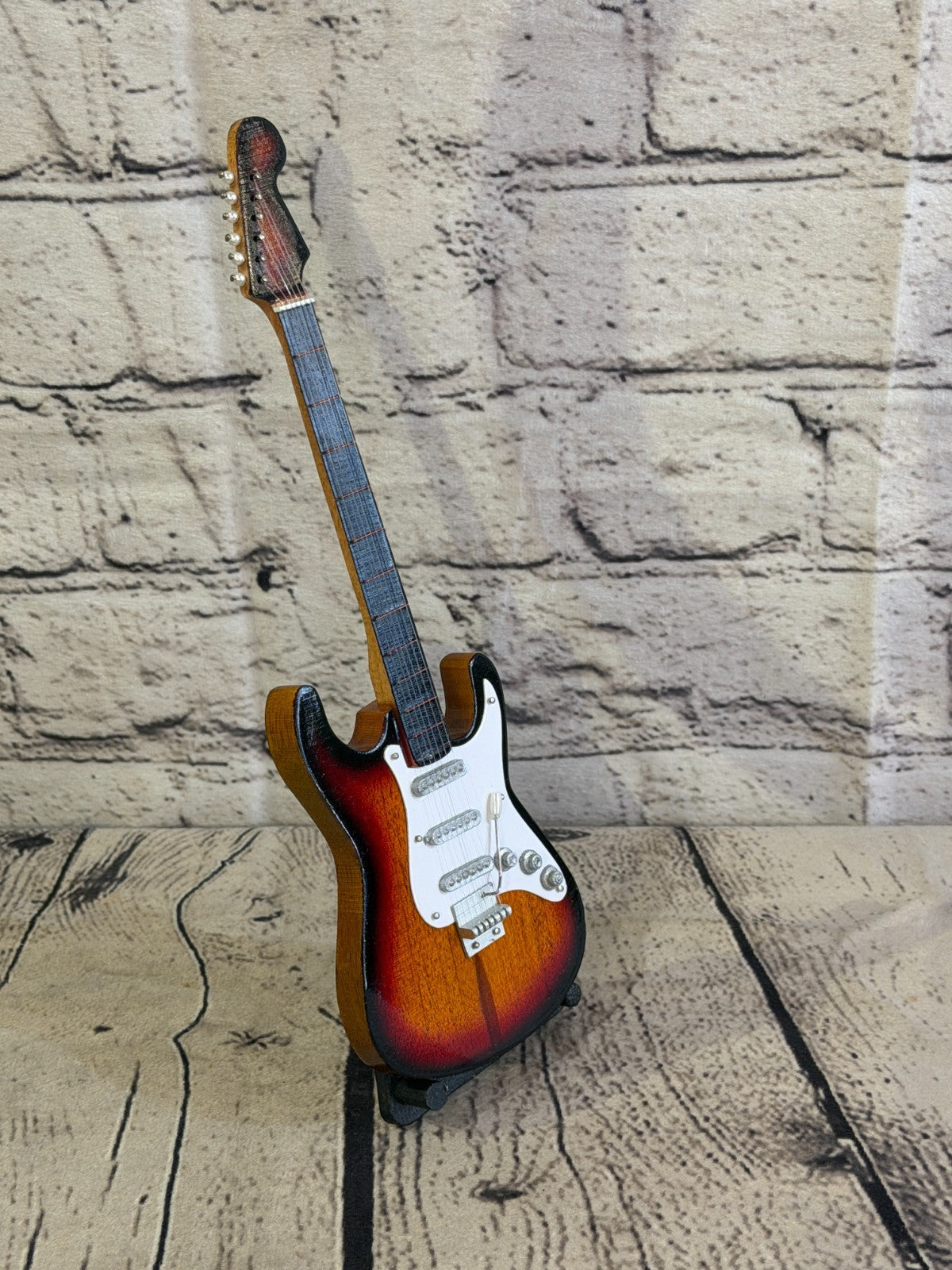 Miniature 25cm Guitar on Stand Band Gift Display Design 12