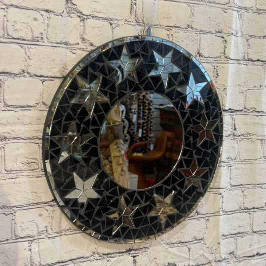 Black Star Black Mosaic Tile Wall Mirror 40cm x 40cm 16 Inches Handmade0