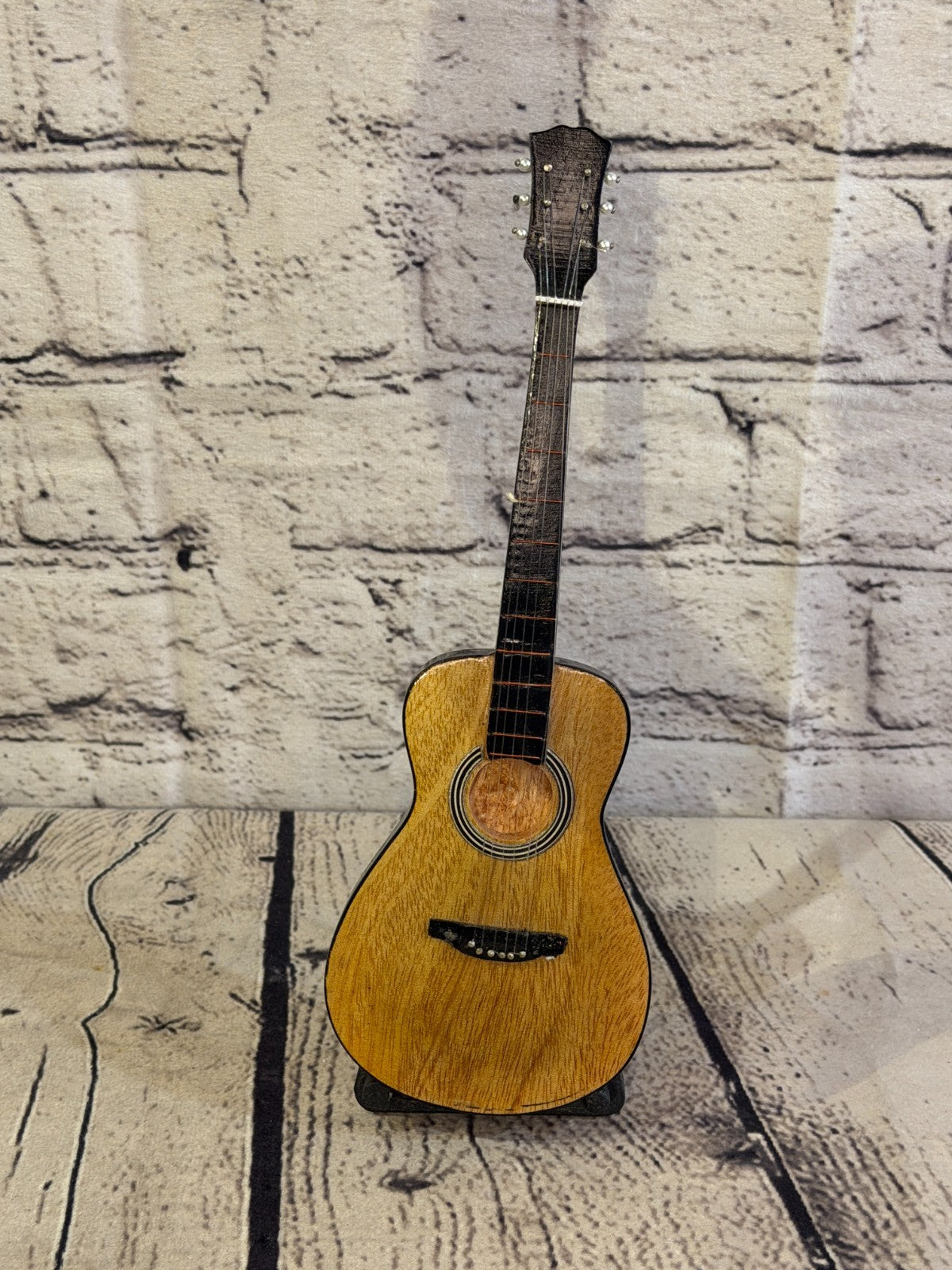 Miniature 25cm Guitar on Stand Band Gift Display Design 61