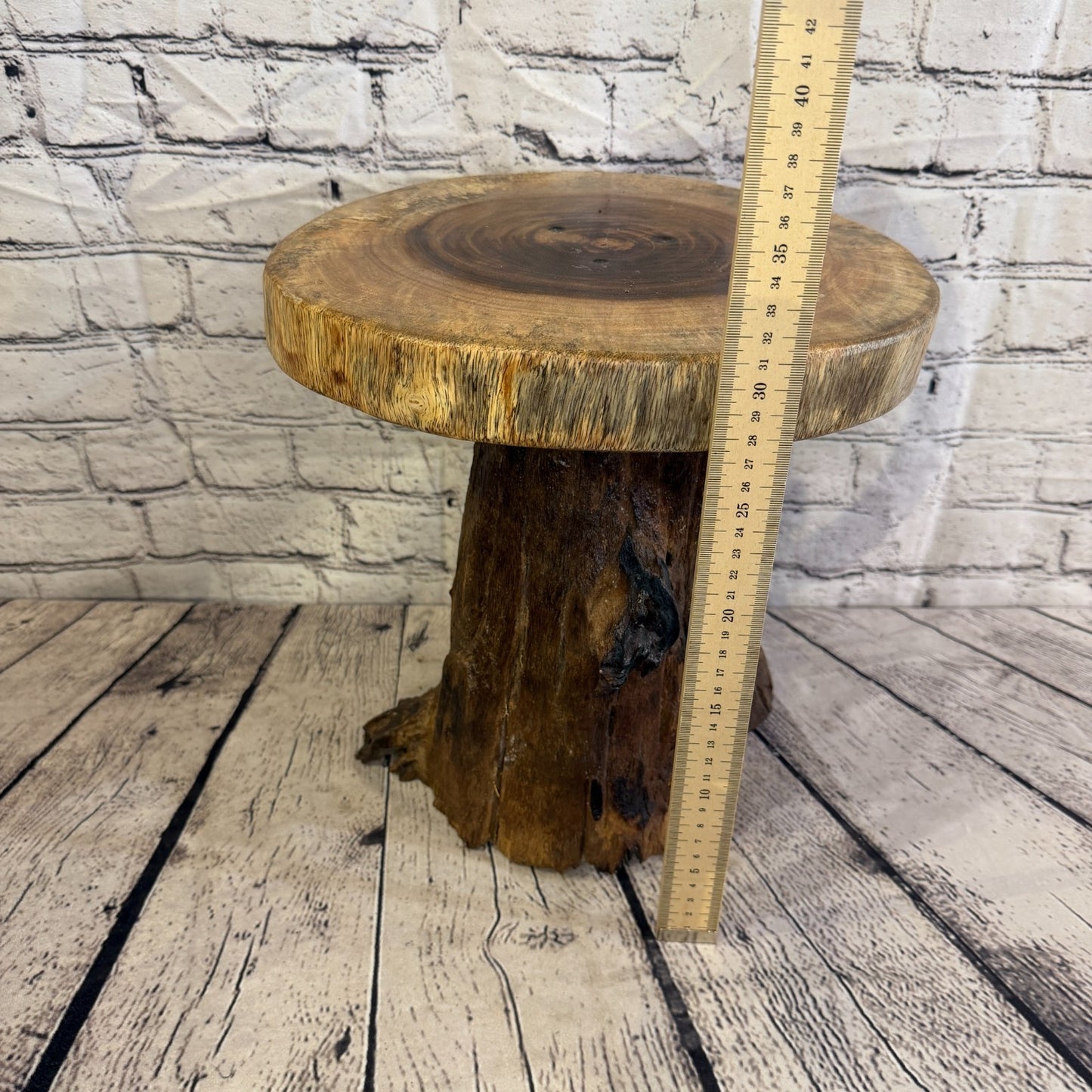 30cm x 25cm Wooden Coffee Root Sculpture Garden Teak Root Ornament Carved No 195
