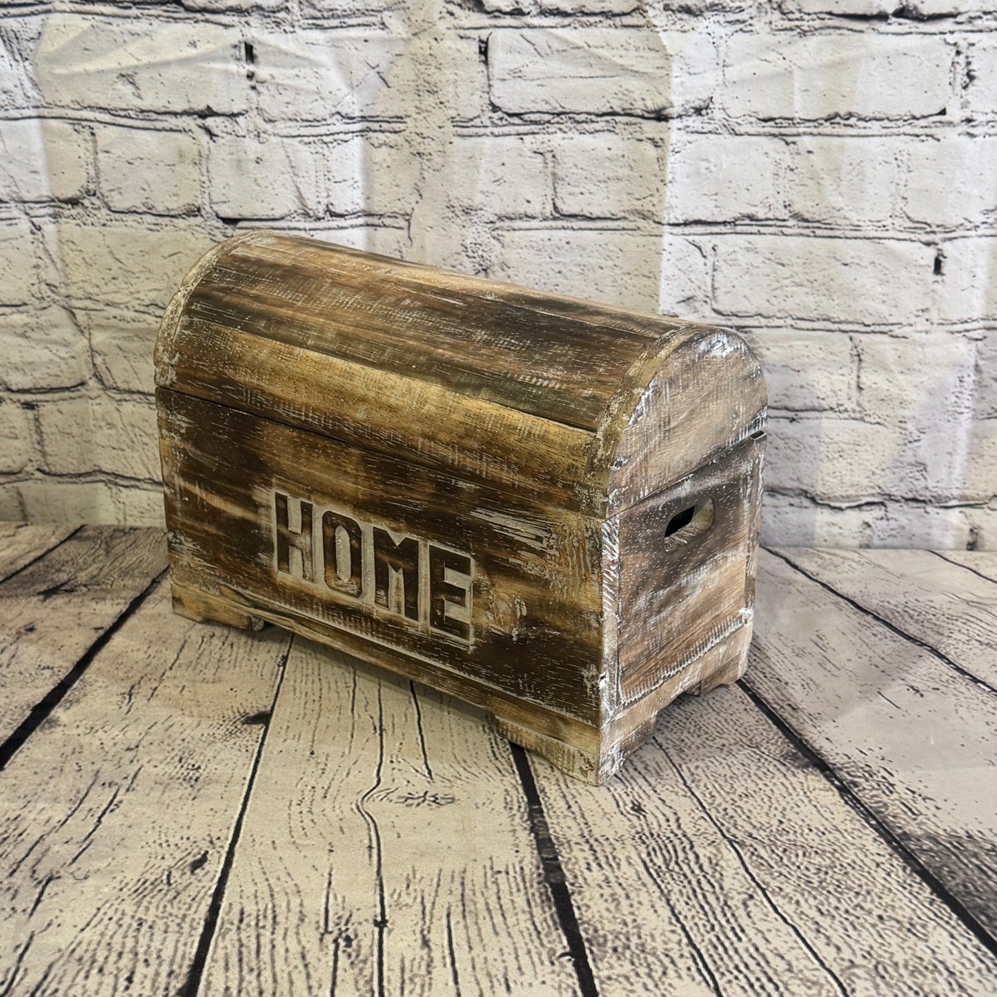 30cm x 22cm x 15cm Wood Brown Home Chest Storage Jewellery Trinket Box0