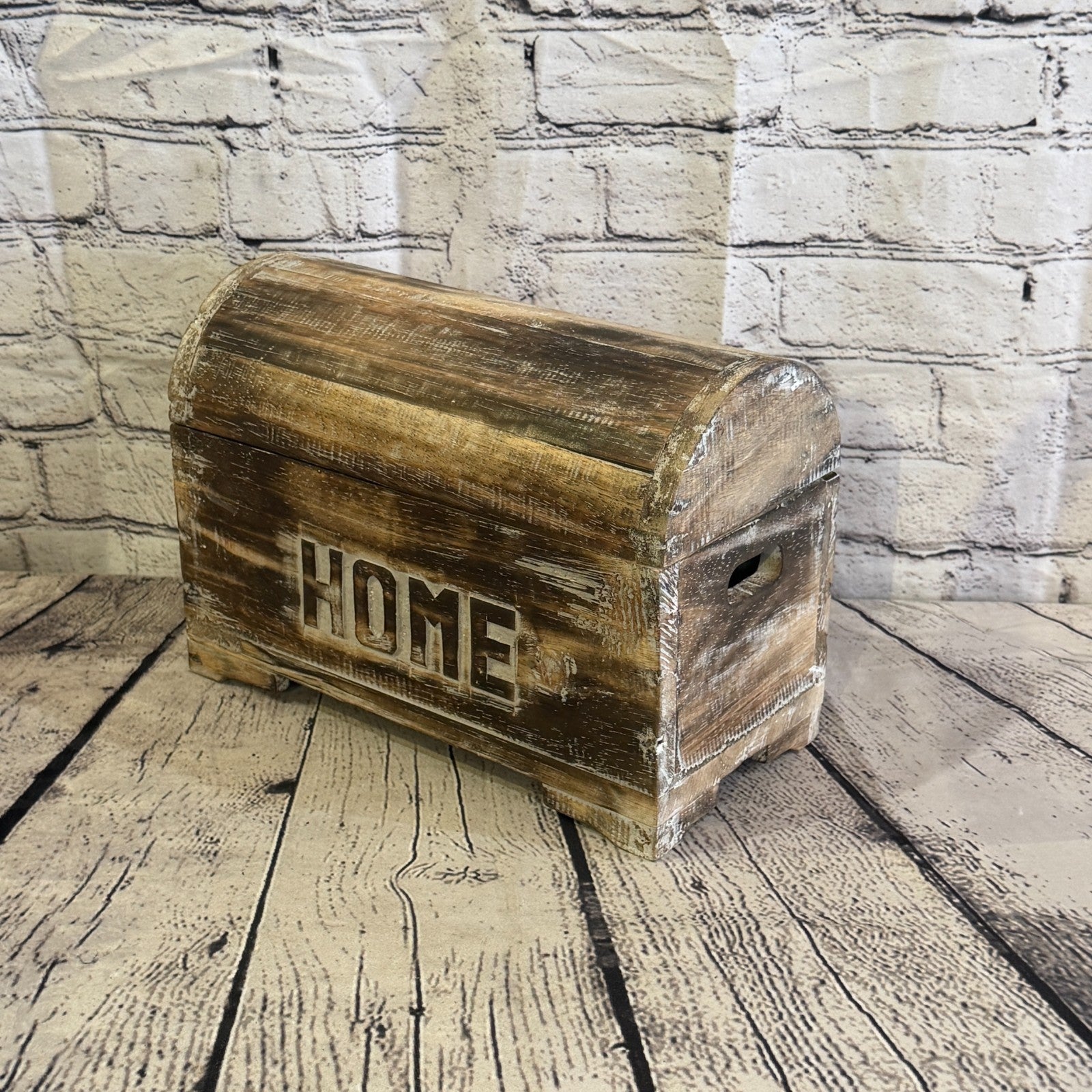 30cm x 22cm x 15cm Wood Brown Home Chest Storage Jewellery Trinket Box0