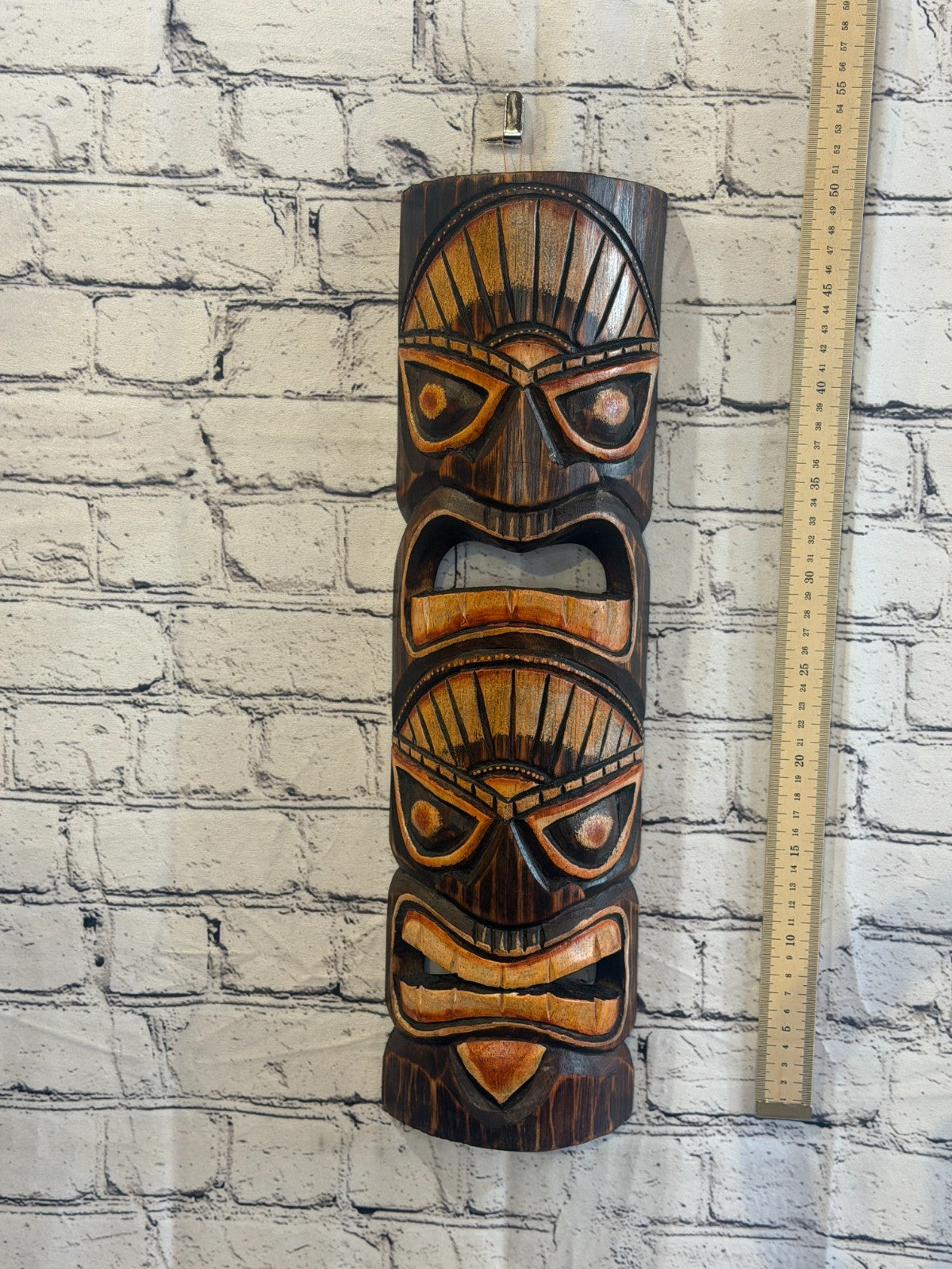 50cm Tiki Bar Mask Sign Decoration Wall Hanging Mask Wood Carving Design 34