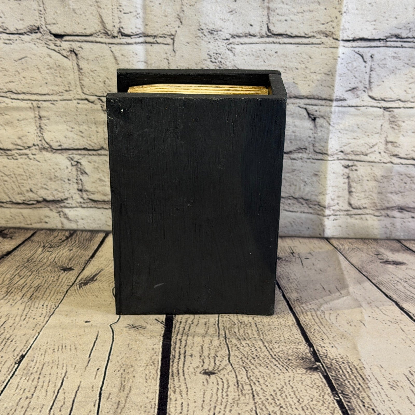 20cm x 12cm x 8cm Book Wood Gothic Pentagram Skull Coffin Jewellery Trinket Box4