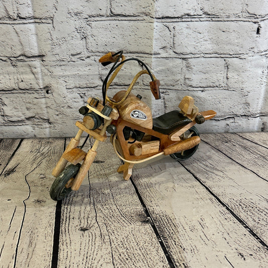 25cm Large Light Wood Motorbike Motorcycle Model Wooden Ornament Decorative Bike0
