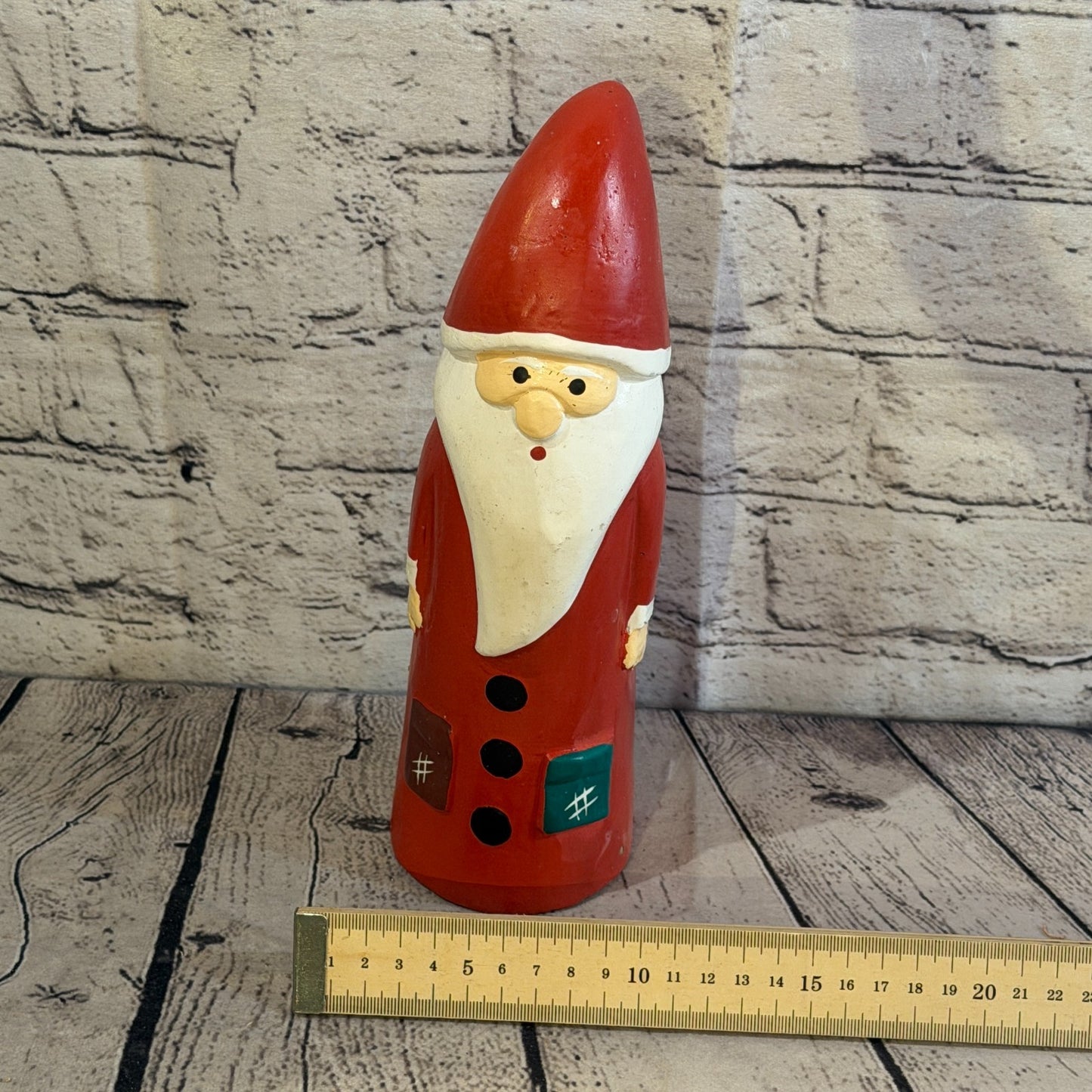 25cm x 10cm Santa Claus Father Christmas Handcrafted Wood Xmas Ornament6