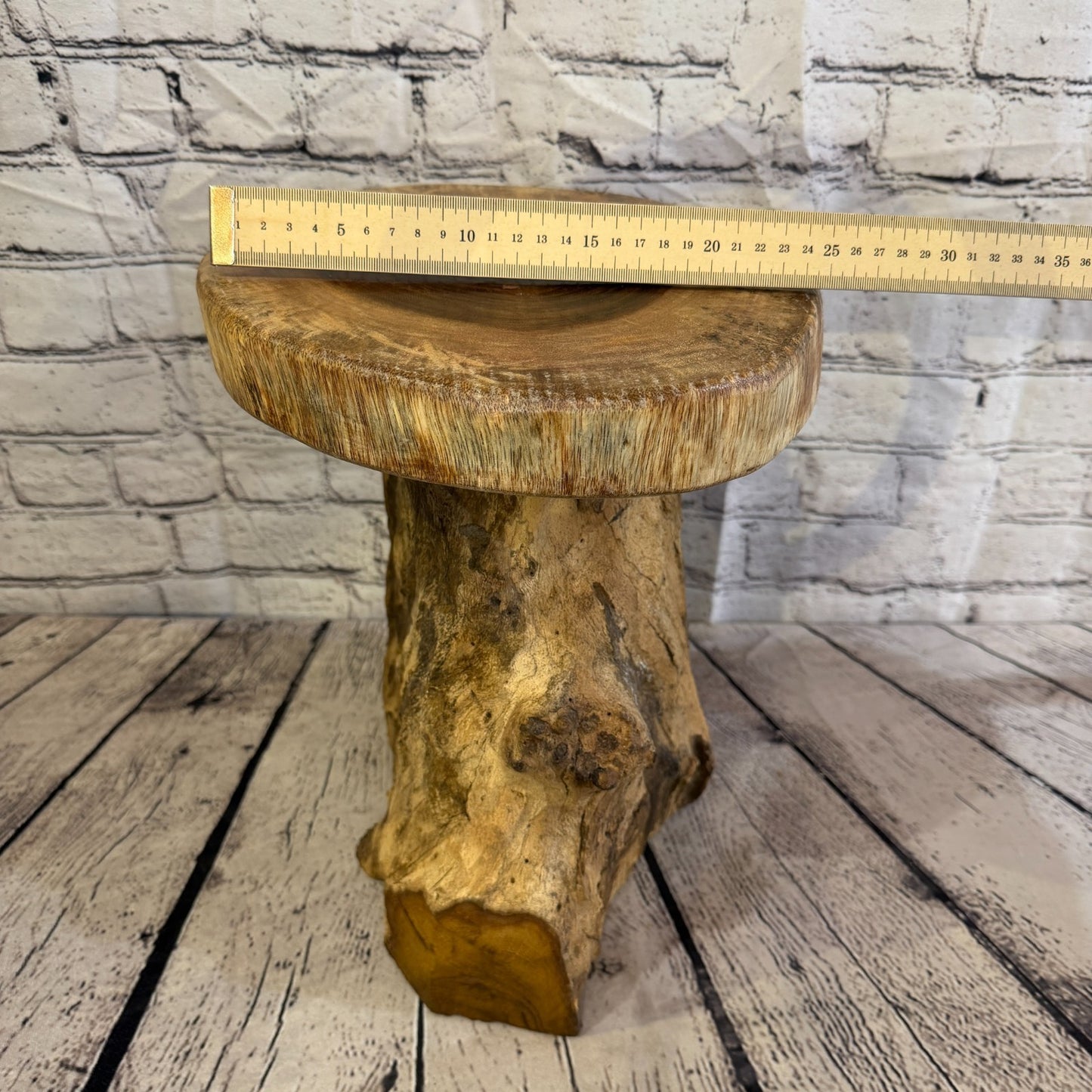 30cm x 25cm Wooden Coffee Root Sculpture Garden Teak Root Ornament Carved No 156