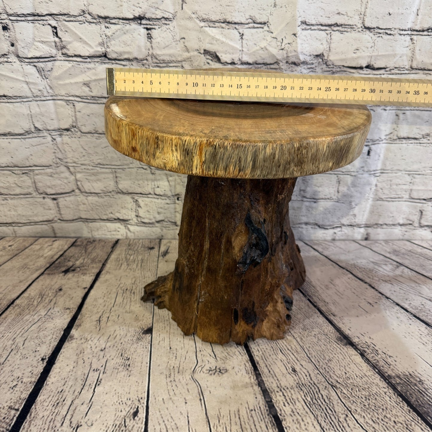 30cm x 25cm Wooden Coffee Root Sculpture Garden Teak Root Ornament Carved No 196