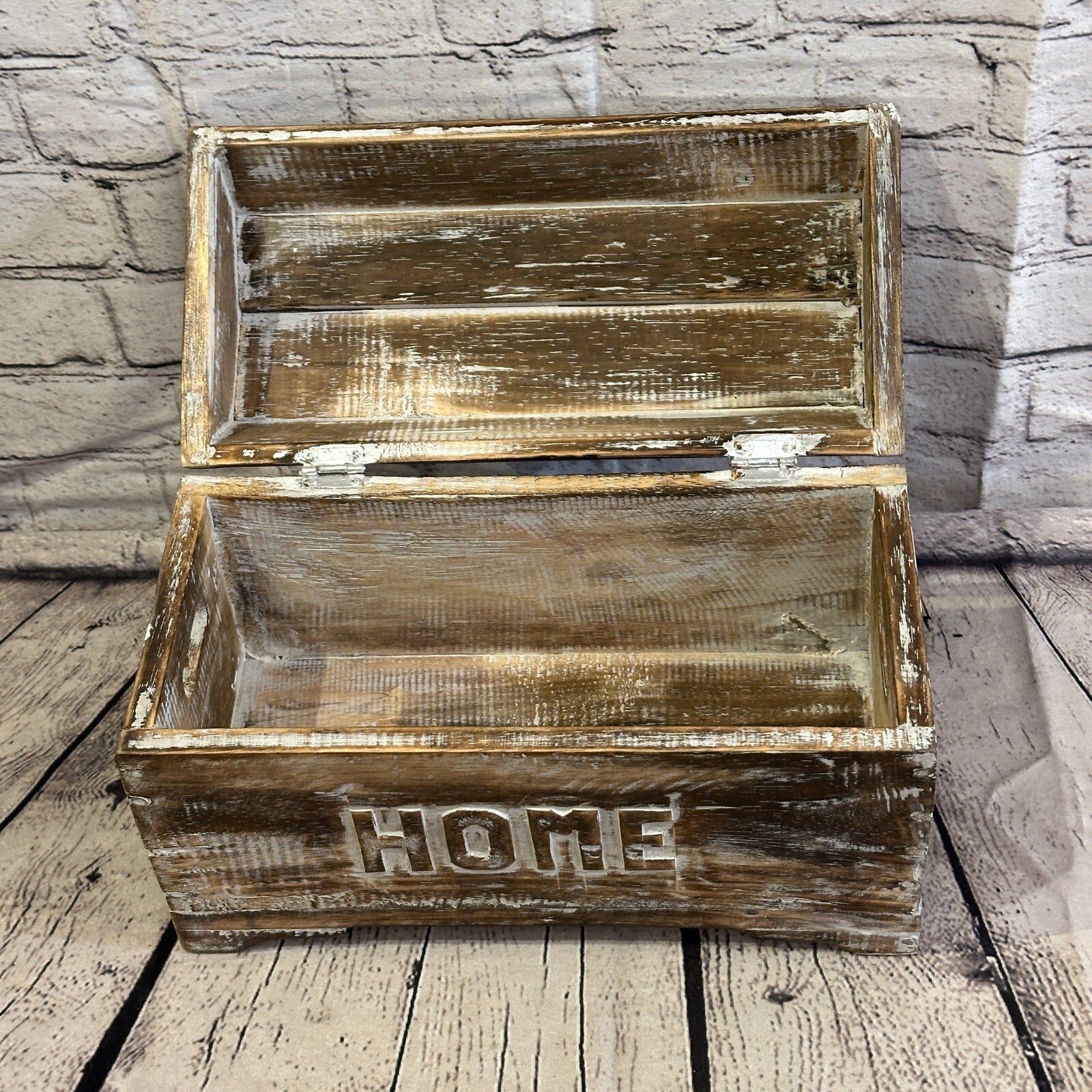 30cm x 20cm x 14cm Brown Home Wood Box Wooden Chest Storage Craft Handles Lid7
