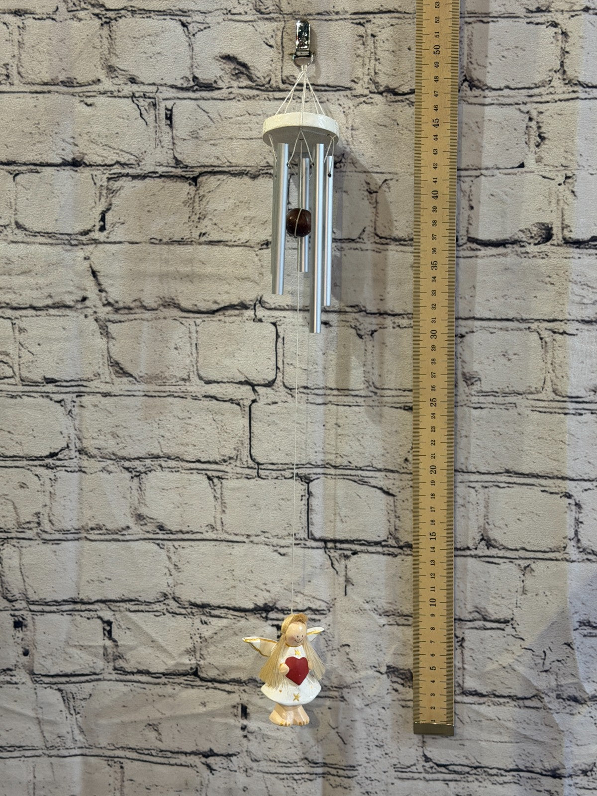 White Fairy Angel Wind Chimes Romantic Metal Art Wind Bells Outdoor Hanging5