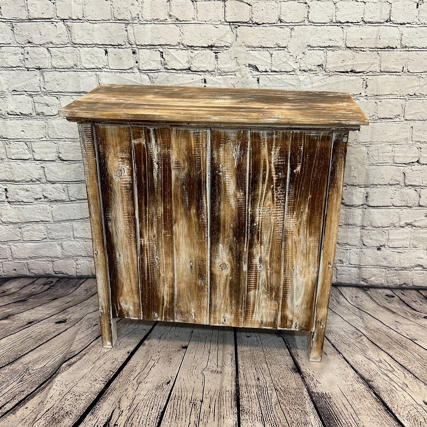 60cm x 60cm Brown 2 Draw Wooden Side Cabinet Living Hallway Storage Furniture4