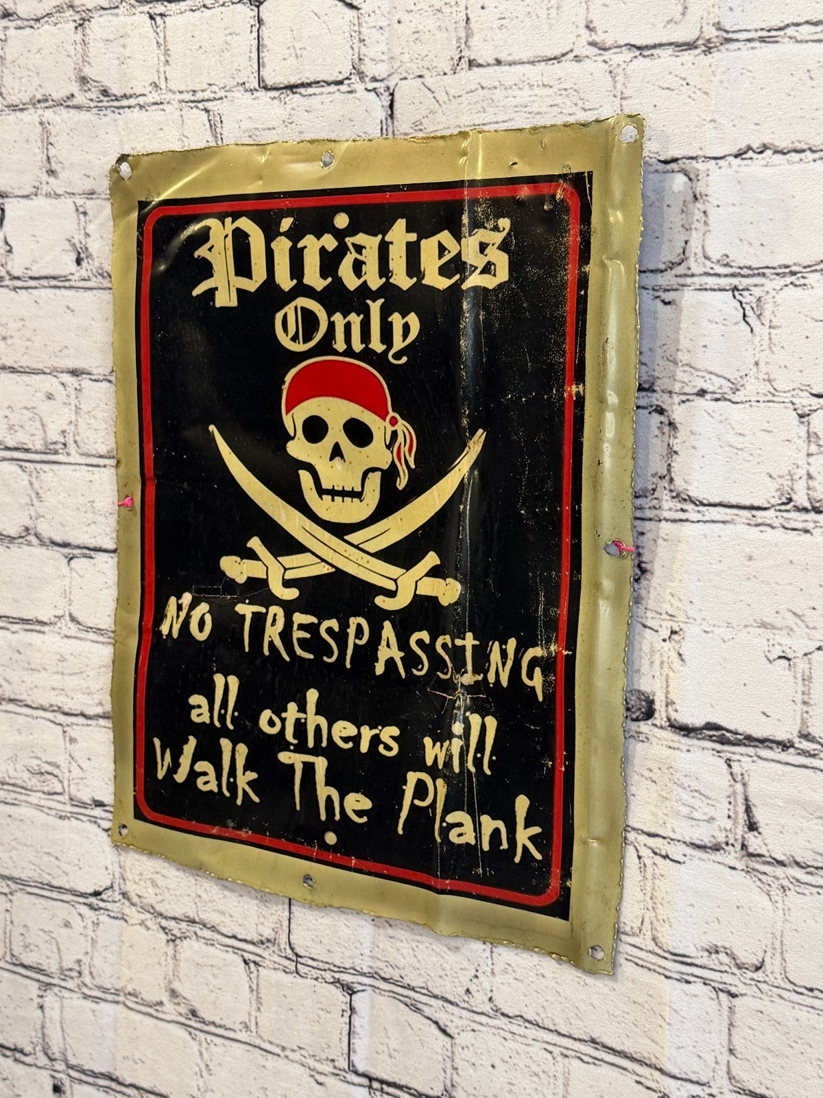 Pirates Only Poster Advert Wall Plaque 42cm x 36cm Vintage Retro Tin Sign1