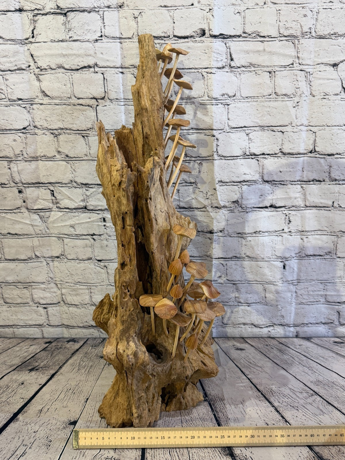 65cm Tall Plain Mushroom Parasite Ornament Natural Carving Fairtrade Wooden6