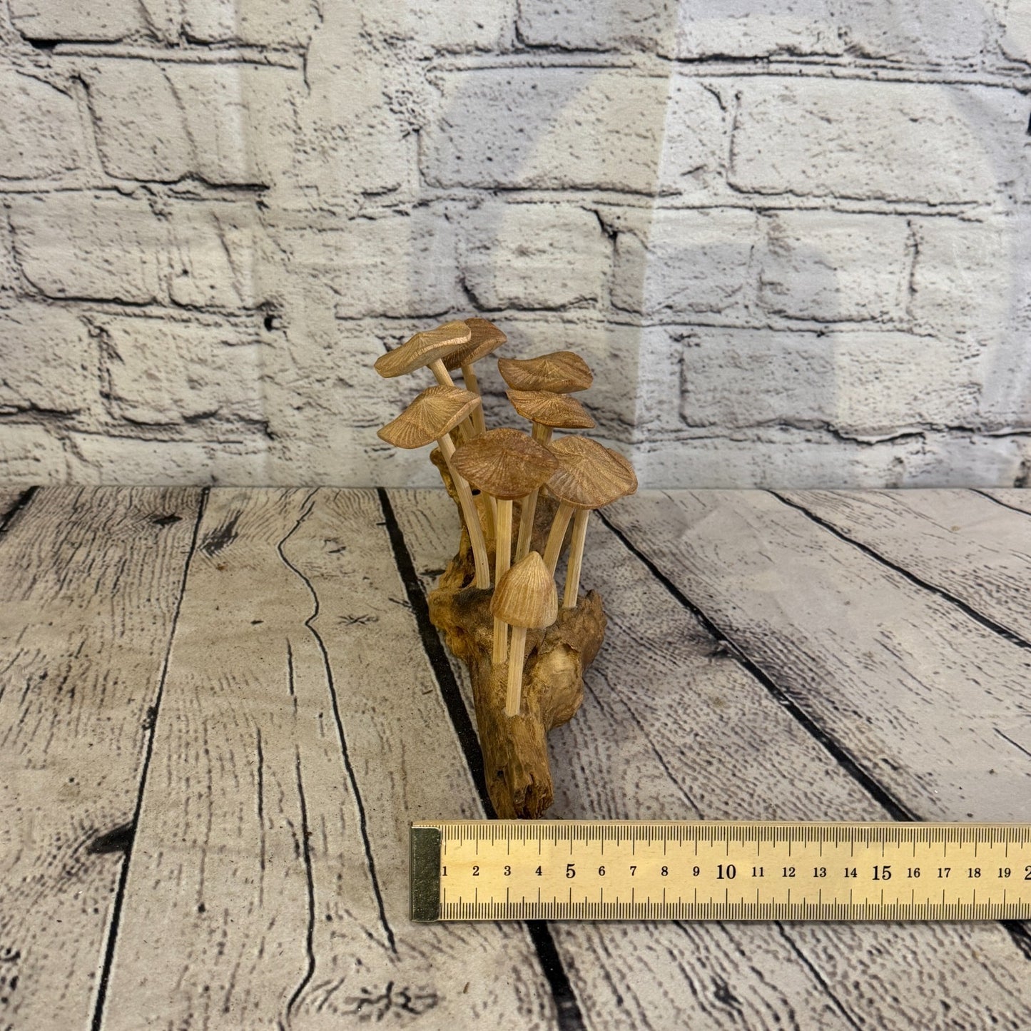 20cm Long Plain Mushroom Parasite Ornament Natural Carving Fairtrade Wooden7