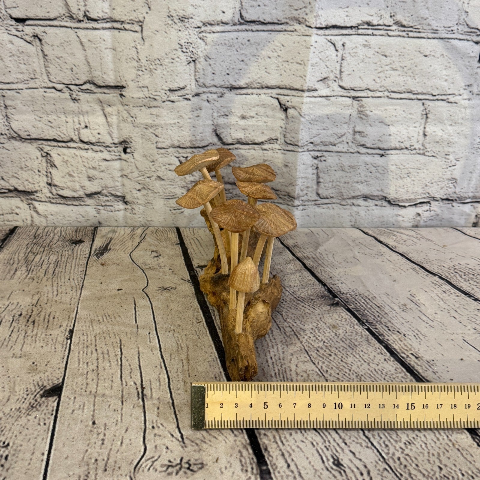 20cm Long Plain Mushroom Parasite Ornament Natural Carving Fairtrade Wooden7