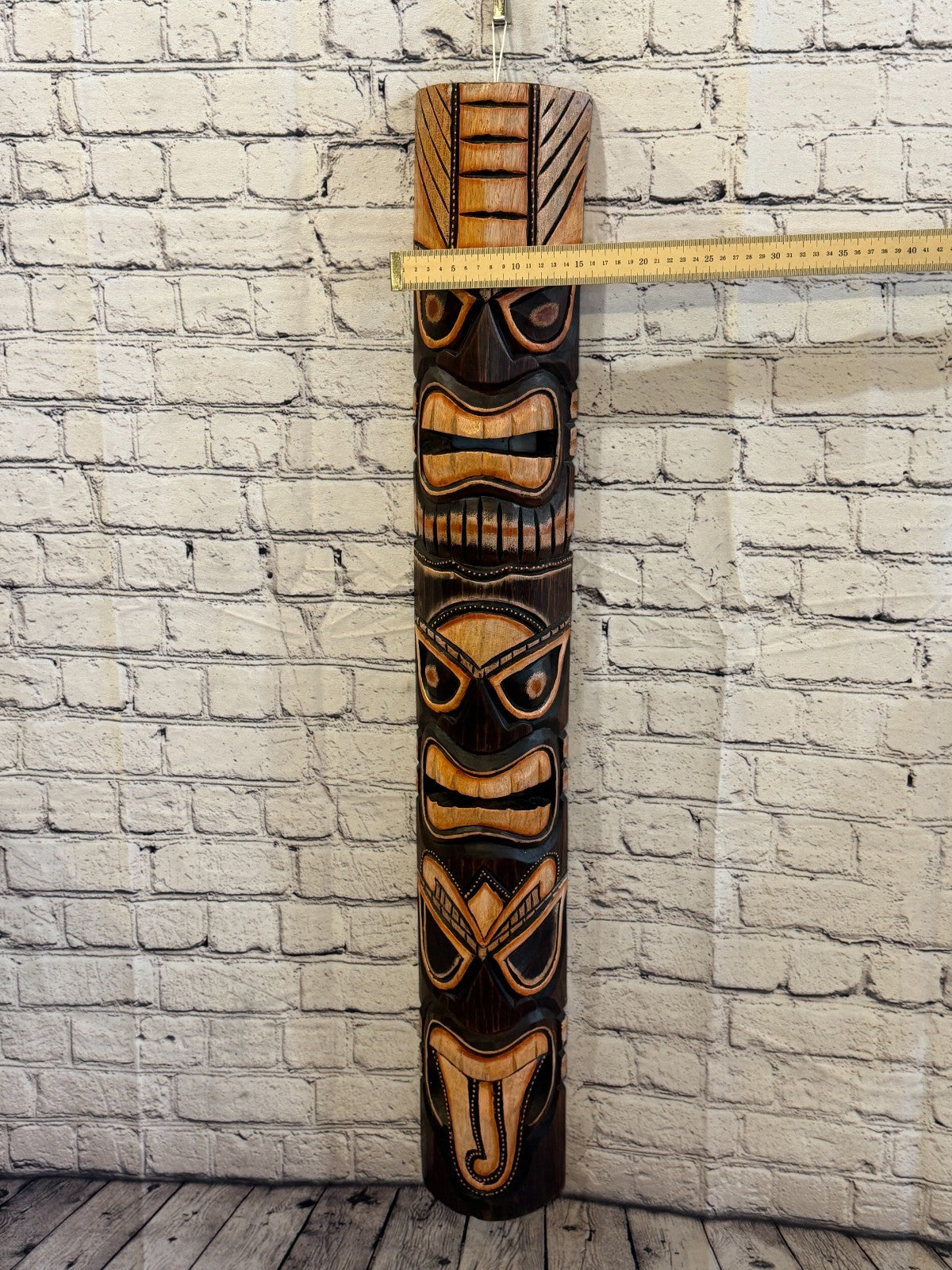 100cm Tiki Bar Mask Sign Decoration Wall Hanging Mask Wood Carving Design 13