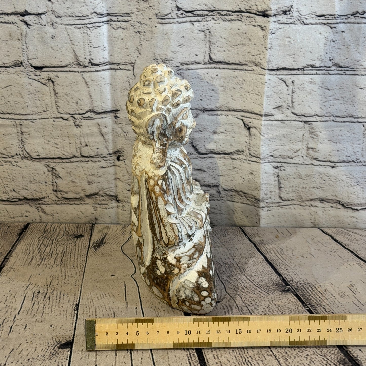 25cm Brown Meditating Buddha Ornament Sculpture Statue Buddhas Hand Carved Wood7