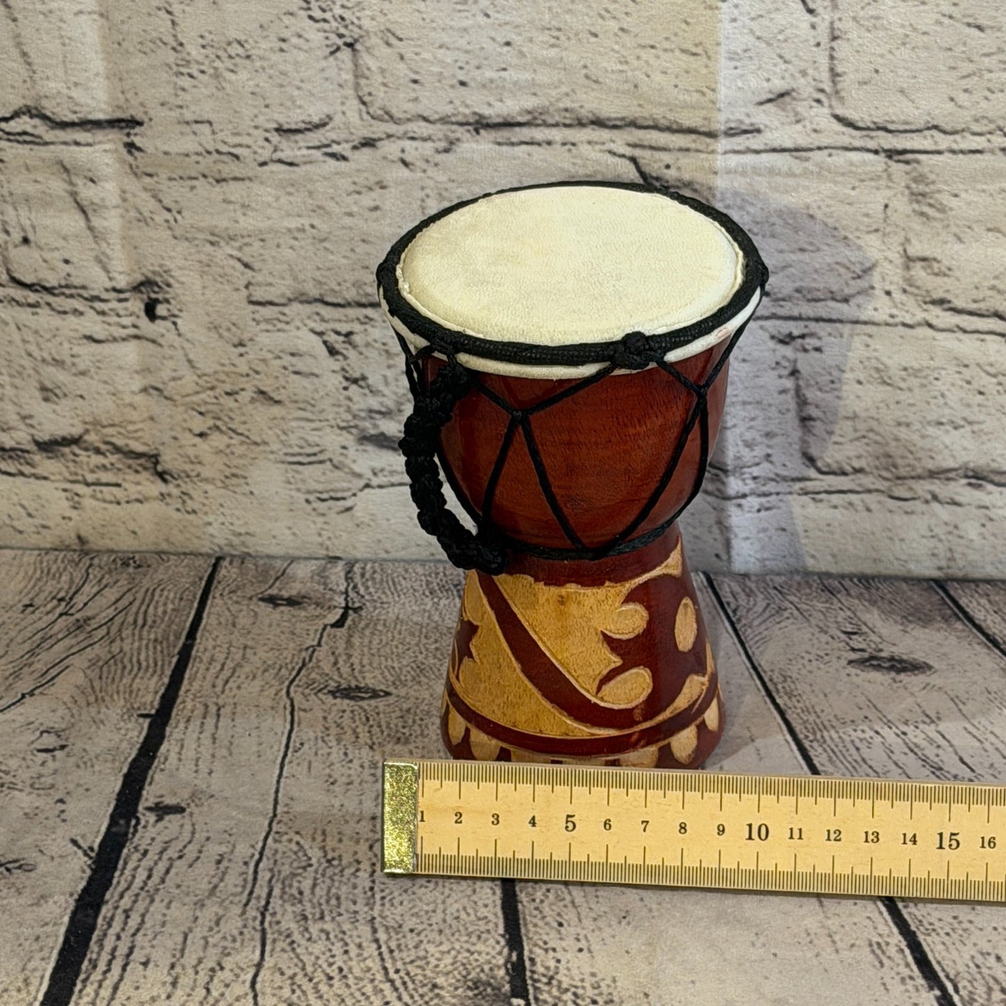 15cm Carved Djembe Drums Musical Instrument Hand Made Fair Trade Dot Painted4
