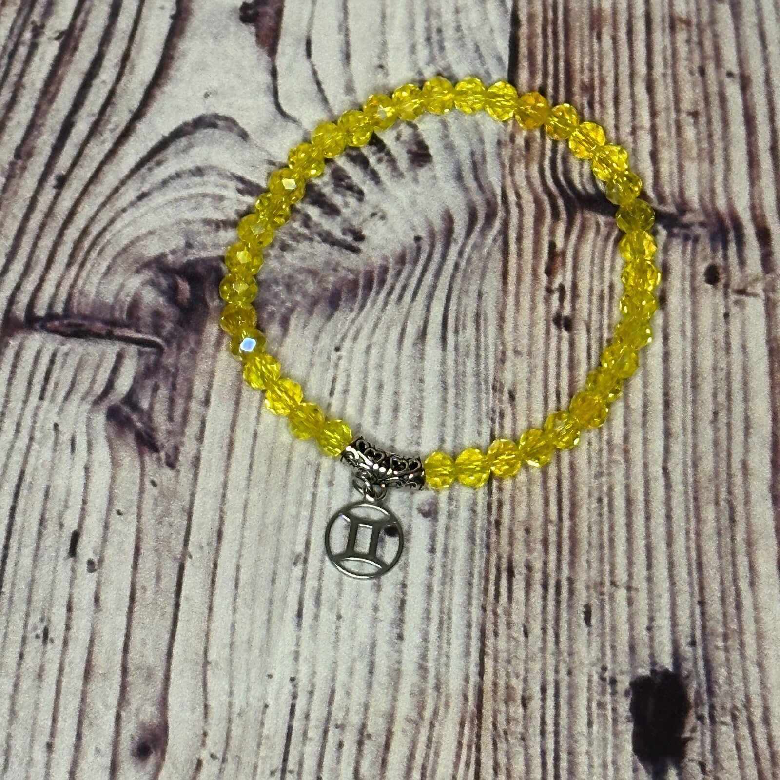 Gemini Yellow Zodiac Constellation Sign Bracelet Bangles Women Men Bracelet2