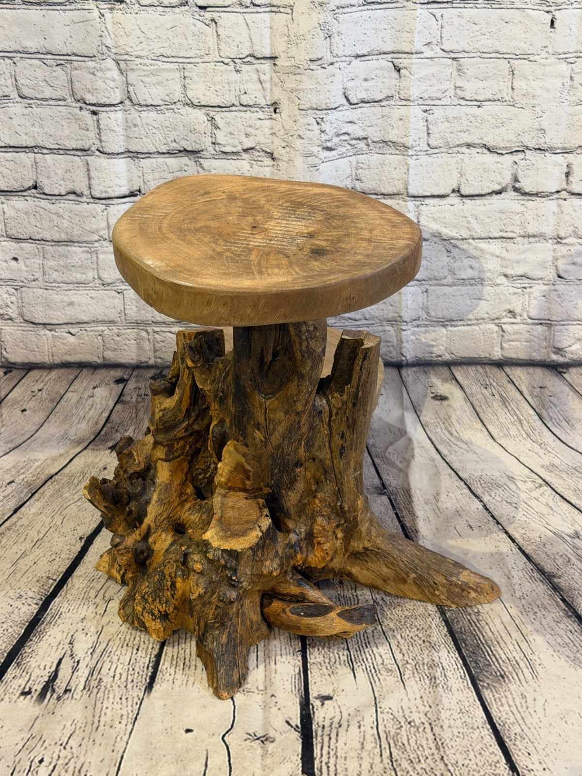 50cm x 40cm Double Wooden Coffee Root Sculpture Garden Teak Root Ornament Carved3