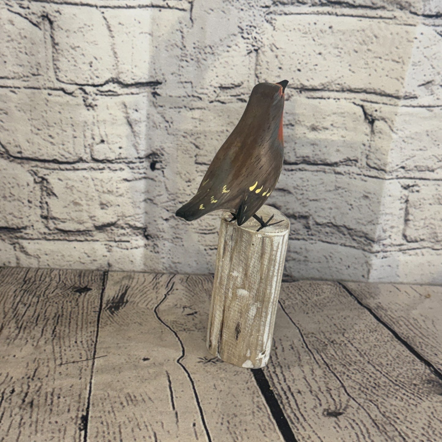 20cm Robin Wooden Bird Ornament Seaside Coastal Nautical Handcrafted Decor4