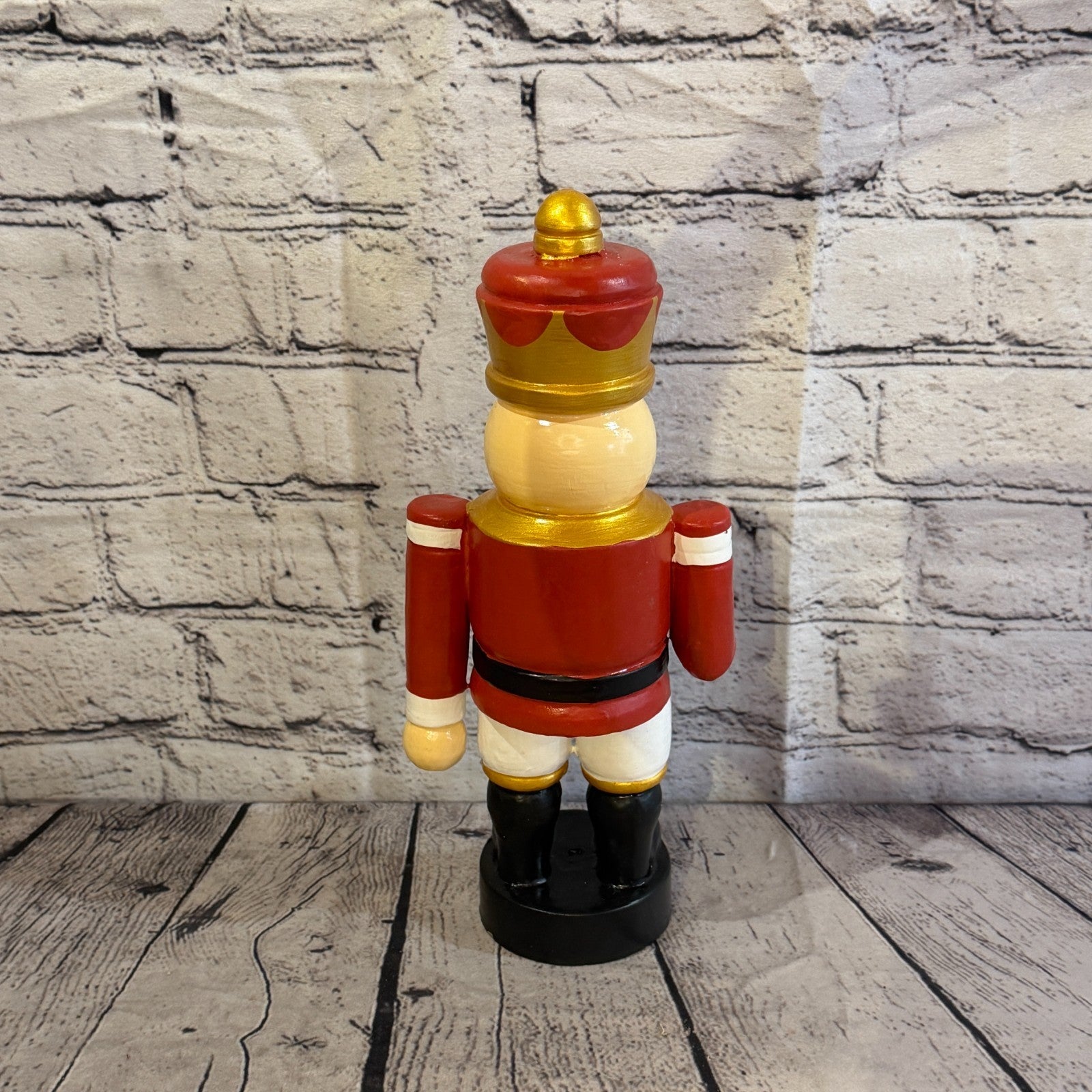 30cm Red Top Hat Nut Cracker Soldier Handcrafted Wood Xmas Christmas Ornament4