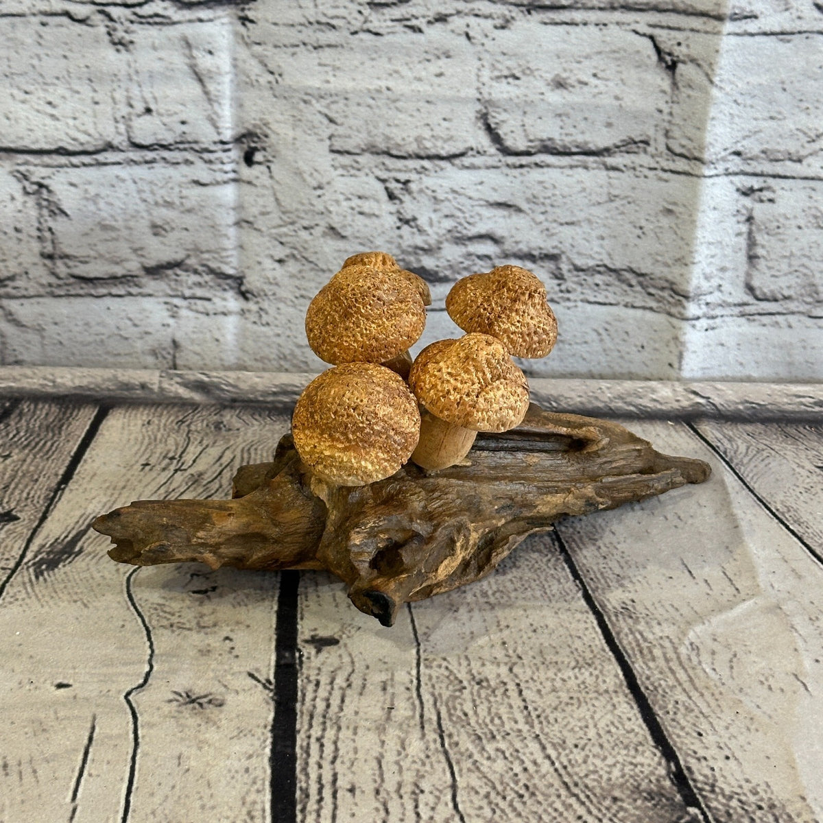 Five Dimple Mushrooms Parasite Ornament Natural Carving Fairtrade Wooden2