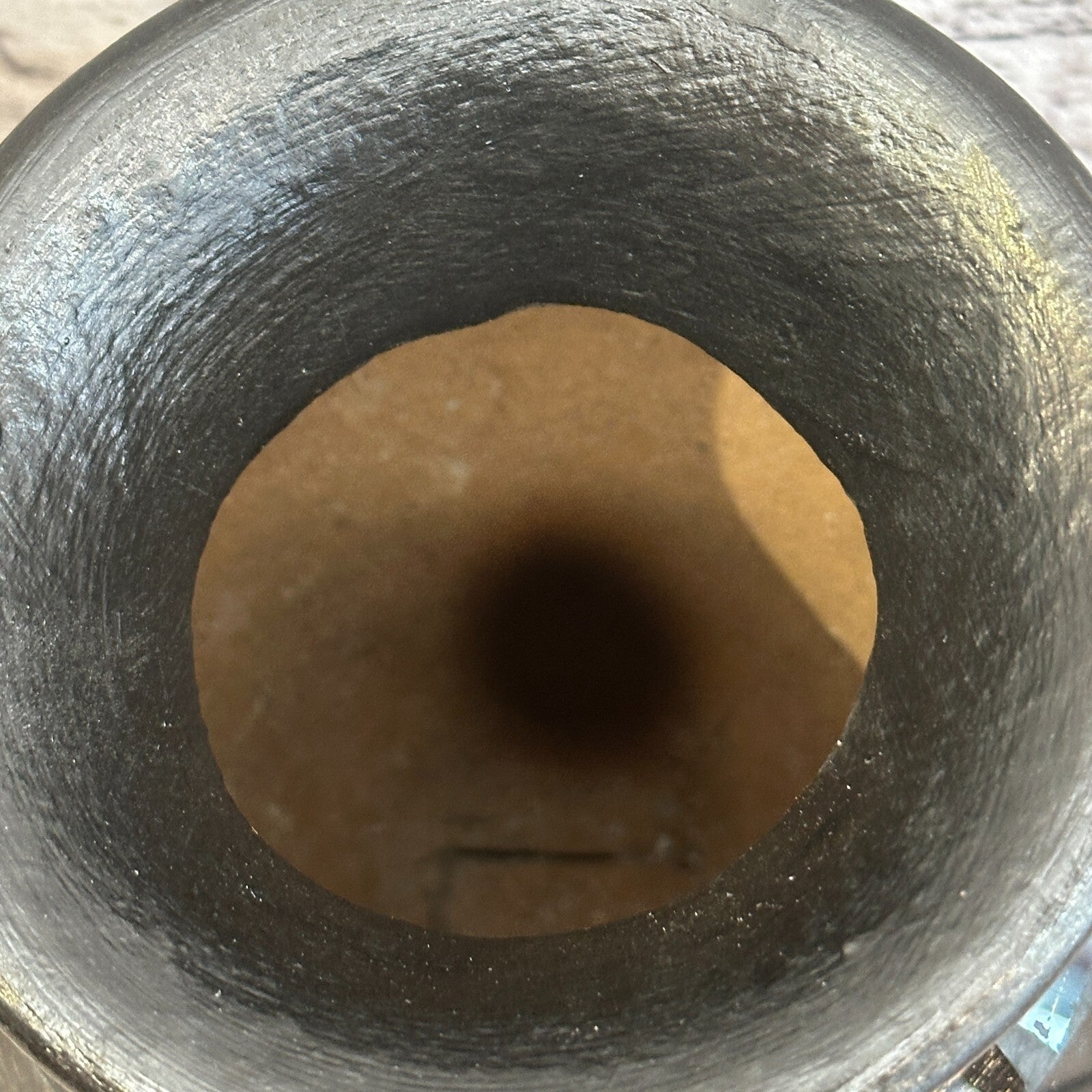 20cm Brown Gold Hand Painted Glass Mosaic Terracotta Vase Vessel Ceramic Pottery5