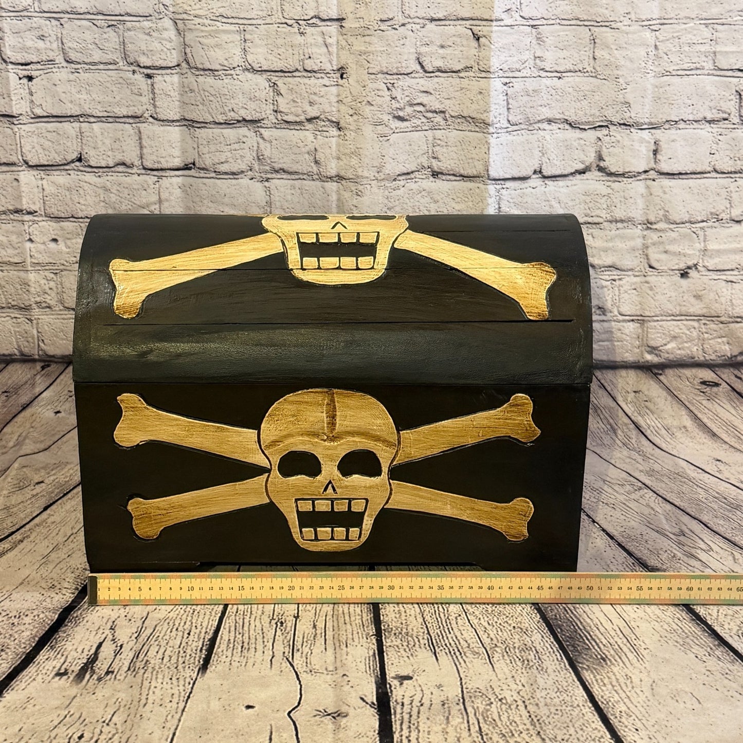50cm x 35cm x 30cm Wood Gothic Pirate Chest Skull Coffin Jewellery Trinket Box7