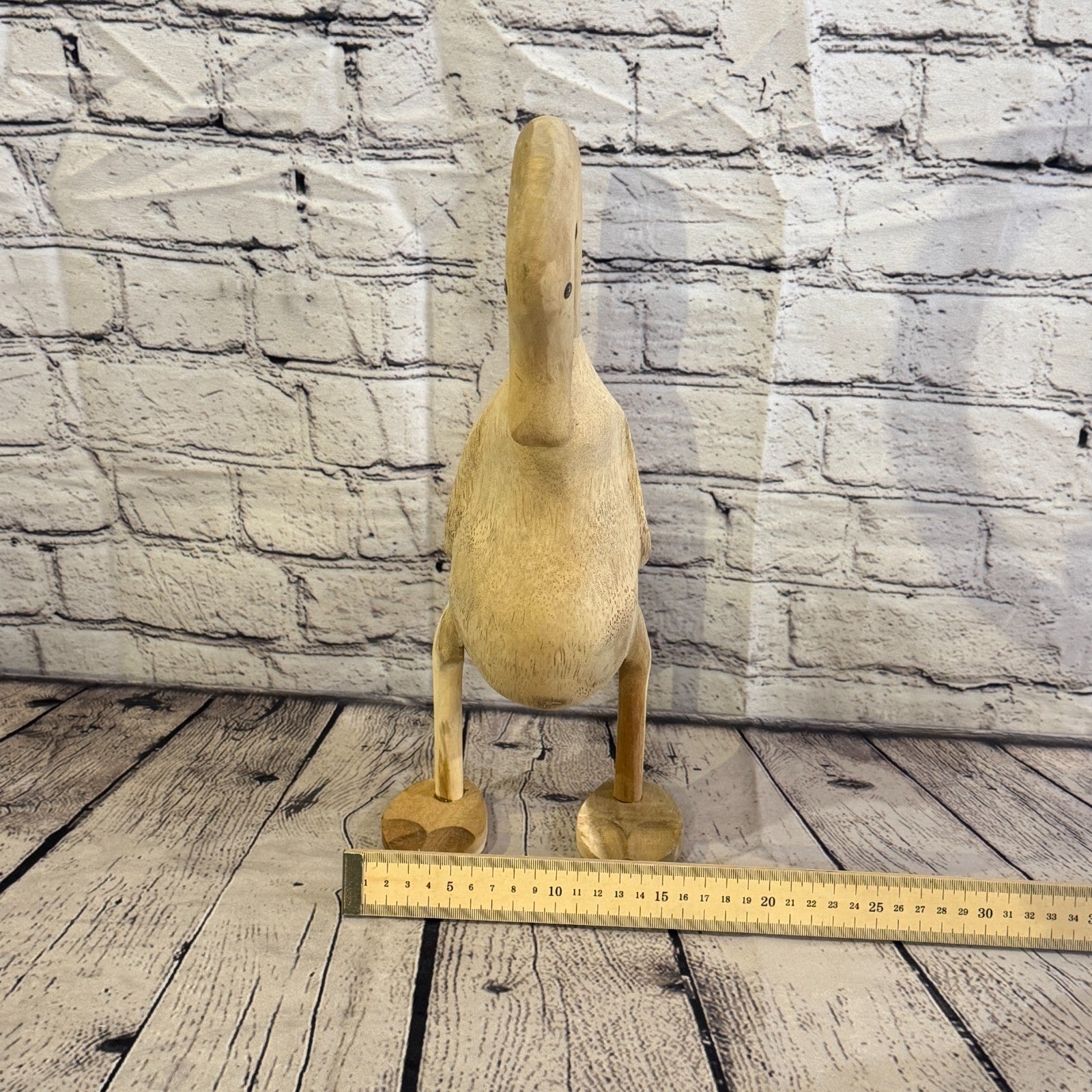 Swan Neck 40cm Tall Wooden Smooth Duckling Baby Duck Bamboo Root Fairtrade7