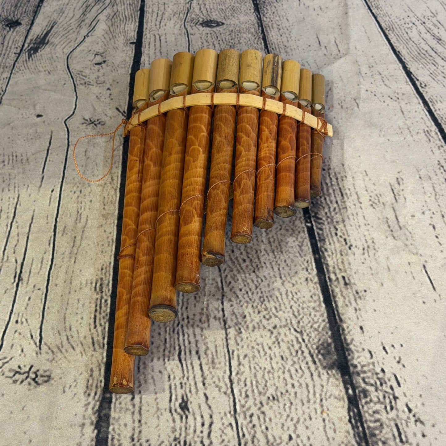 25cm 10 Pipe Pan Pipes With Reeds Bambo Flutes Hand Made Fair Trade PanPipes0