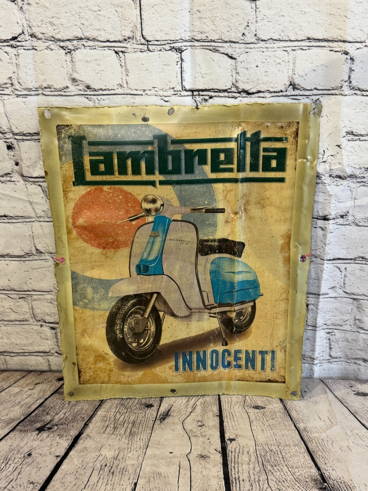 Lambretta Scooter Poster Advert Wall Plaque 42cm x 36cm Vintage Retro Tin Sign3